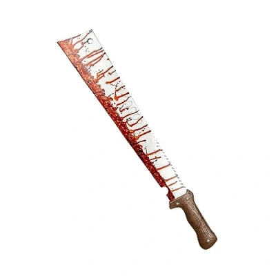 Image of Wicked Costumes Adult Realistic Bloody Machete Prop Fancy Dress Accessory
