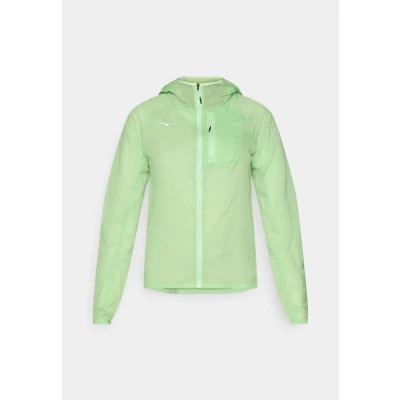 Image of HOKA Skyflow Jacket Windbreaker, Women&#039;s, Size: Large, Tart apple