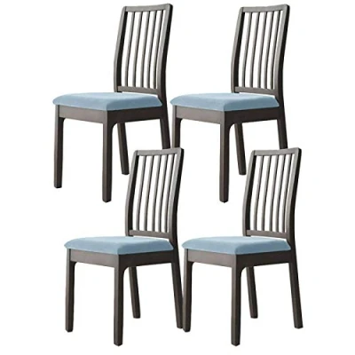 Image of JHLD Velvet Chair Seat Covers, Stretch Dining Covers Elastic Soft Room For Chairs Removable Washable Kitchen Office Light blue set of 4