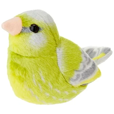 Image of Wild Republic 19488 13 16 cm Greenfinch with Real Bird Calls Plush Toy, Yellow