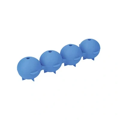 Image of Colourworks Brights Blue Easy Pop Silicone Spherical Ice Mould