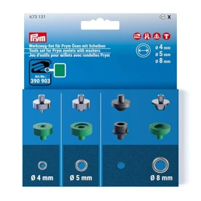 Image of Prym 673131 Tool Set Eyelets with Washers 4.5 and 8 mm