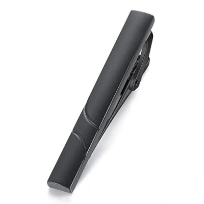 Image of Honey Bear Mens Tie Clip Bar Normal Size Stainless Steel For Business Wedding Gift,5.4cm (Black)