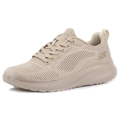 Image of Skechers Sport BOBS Squad Chaos Trainers, Women&#039;s, Size: 5.5, Nude Polyester