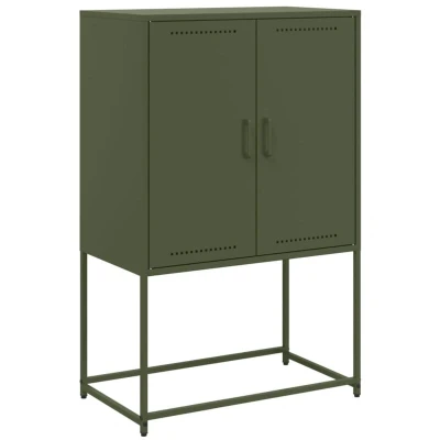 Image of vidaXL Highboard Olive Green 68.5x38.5x107 cm Steel