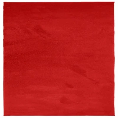Image of vidaXL OVIEDO Square Area Rug Soft Red Polyester 160x160 cm, Short Pile, Easy Clean Floor Carpet, OEKO TEX Standard, Indoor Modern Decor for Living Room/Bedroom