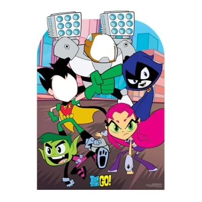 Image of SC1338 Teen Titans Go Child Size Cardboard Stand In 133cm Tall 94cm Wide