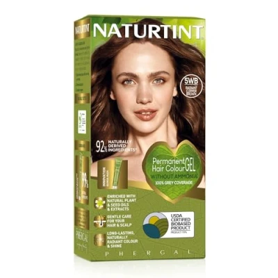 Image of Naturtint Permanent Hair Colour Gel 5WB Radiant Copper Brown, Plant Enriched, Ammonia Free, Long Lasting Grey Coverage and Colour, Nourishment Protection