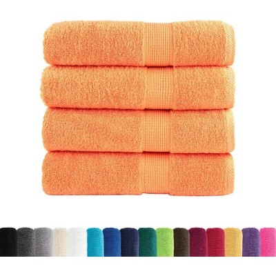 Image of vidaXL Premium Shower Towels SOLUND 4 pcs Orange 70x140 cm 600 gsm
