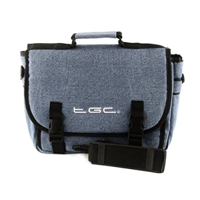 Image of TGC ® Messenger Console Carry Case Bag for The Nintendo Switch (Blue Denim &amp; Black)