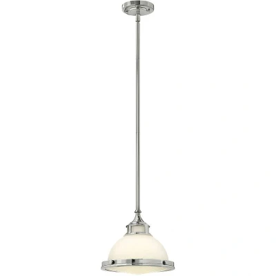 Image of Amelia 1 Light Dome Ceiling Mini Pendant Chrome, E27