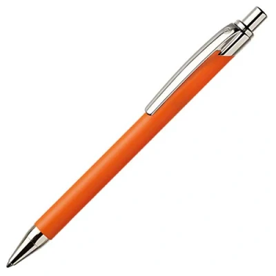 Image of Ballograf 108 31 Rondo Soft Rubber Surface Ballpoint Pen, Orange