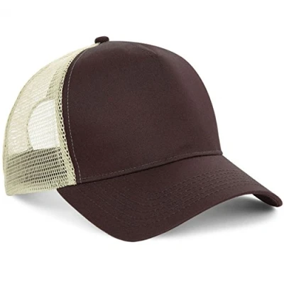 Image of Beechfield Chocolate/Caramel Mesh Baseball Cap One Size