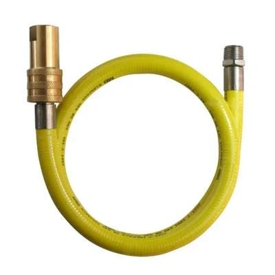 Image of 1/2&quot; SALVUS CATERHOSE Commercial Yellow Gas Catering Pipe Hose 1.5M Long 1500mm