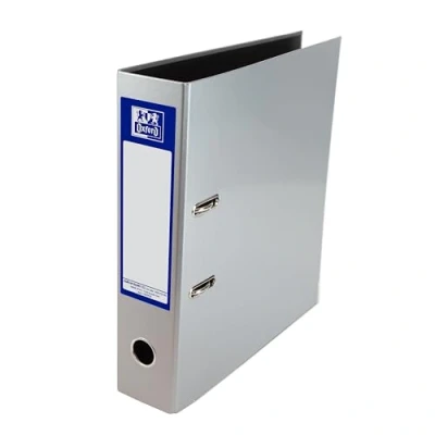 Image of Oxford Premium A4 Lever Arch File, Silver Single Folder, Heavy Duty