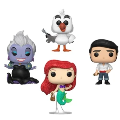 Image of Funko Pop! Disney: Little Mermaid Ursula 4 Pack Diamond Glitter Collectable Vinyl Figure Gift Idea Official Merchandise Toys for Kids &amp; Adults Movies Fans
