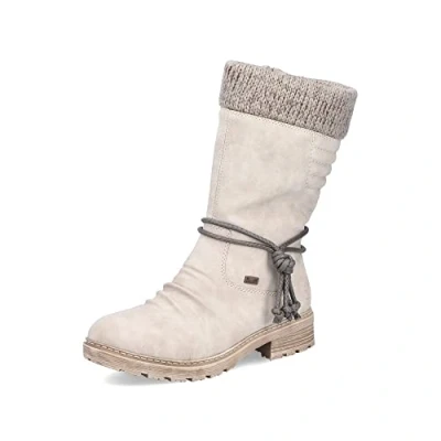 Image of Rieker Women Boots Z4755, Ladies Winter Boots,Water Repellent,riekerTEX,Winter Boots,Laced Boots,Lined,Warm,Waterproof,tex,Beige (Beige / 60),38 EU 5 UK
