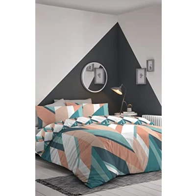 Image of Fusion Anderson Duvet Cover Set Double Bed Size in Teal