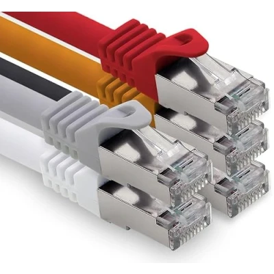 Image of freiwerk 1.5m 5 colors 01 CAT.7 network cable Lan Ethernet patch s FTP LSZH PIMF 10GB RJ45 plug Cat6a