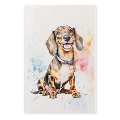 Image of Art of Arora 2860 Dachshund Ceramic Tile Picture Plaque Wall 30 x 20cm