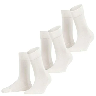Image of Falke London Sensitive Women&#039;s Socks Pack of 3 White 6/8