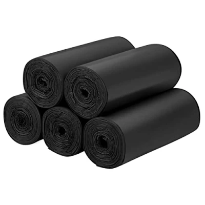 Image of Biodegradable Bin bags 100PCS, 20L small Liner for Countertop Bin.Aievrgad 5.2 Gallon Trash/Garbage/rubbish Bags, 100% Recycled,Thick, degradable,compostable Food/household/garden black