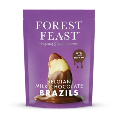 Image of FOREST FEAST Belgian Milk Chocolate Brazil Nuts 1kg Natural Gluten Free Snack Coated in Chocolate, High Protein, Covered Nuts, Whole