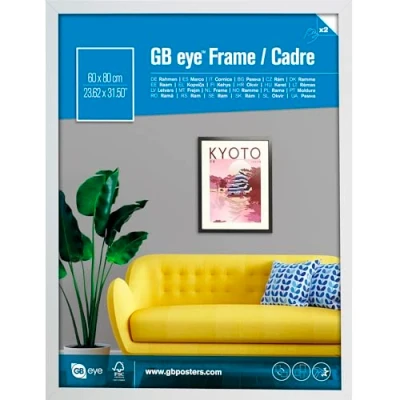 Image of GB eye Contemporary Wooden White Picture Frame 60 x 80cm