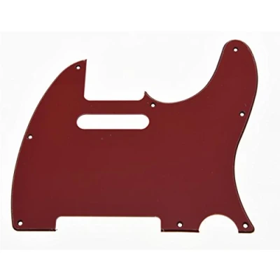 Image of KAISH 8 Hole Tele Style Pickguard TL Guitar Pick Guard Scratch Plate for Tele/Telecaster Red 3 Ply