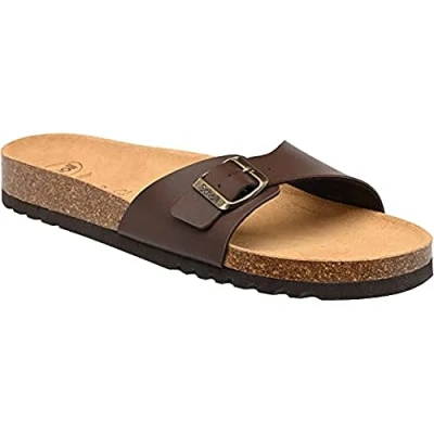 Image of Scholl Men&#039;s Simon Sandal, Khaki, 10.5 UK