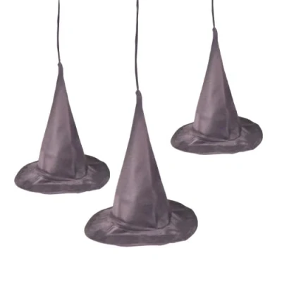 Image of Gem Imports Halloween Witch Hat Hanging Decorations 20cm Pack of 3
