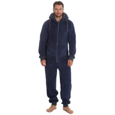 Image of Undercover Mens Snuggle Fleece Onesie 31B1481 Navy L XL
