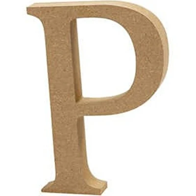 Image of 13cm Large Wooden MDF Letter Shape to Decorate P Wood Shapes for Crafts