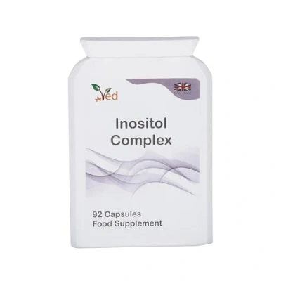 Image of Ved Inositol Complex, Myo 2000 mg &amp; D Chiro 300 mg, Folate 400 mcg Chromium 100 mcg, 92 Capsule (23 Days Supply)