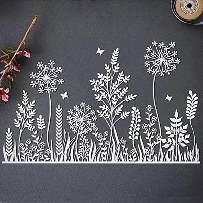 Image of Cutting Dies for Card Making, YunTrip Flower Tree Grass Metal Stencil DIY Scrapbooking Album Embossing Paper Cards Decorative Craft