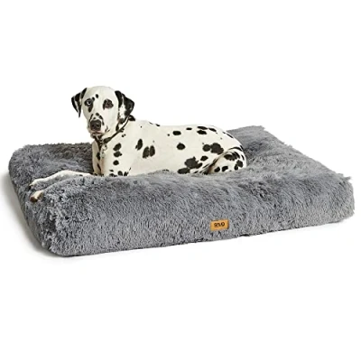 Image of Snug Super Fluffy Extra Large Dog Bed Soft, Cosy and Comfortable Cat Pet Pillow Mattress Sofa Cushion with Non Slip Base Machine Washable Cover XL 120 x 80 11cm Grey