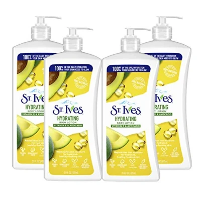 Image of St. Ives Hydrating Hand &amp; Body Lotion Moisturiser for Dry Skin Vitamin E Avocado Made with 100% Natural Moisturisers 21 oz (pack of 4)