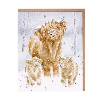Image of Wrendale Designs &#039;A Highland Christmas&#039; Advent Calendar Card