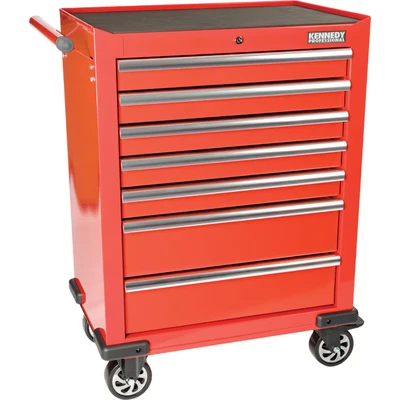 Image of Kennedy 7 Drawer Heavy Duty Cabinet with Side Handle and Caster Wheels