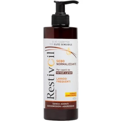 Image of Restivoil Lavaggi Frequenti Olio Shampoo Normalizzante Cute Sensibile, 400ml