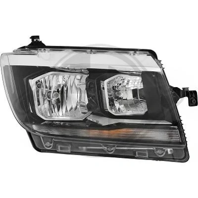 Image of 7C1941006, 7C1941006B Headlights DIEDERICHS 2282080 Right H7, H15, H21W, W5W with motor for headlamp levelling