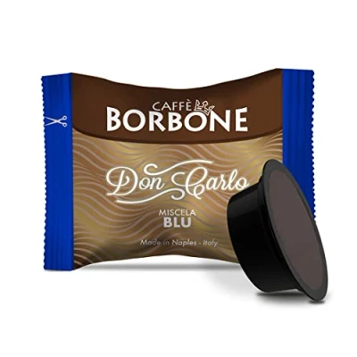 Image of Caffè Borbone Don Carlo, Blue coffee Blend 50 Capsules Compatible with Lavazza®* A Modo Mio®* machines for domestic use
