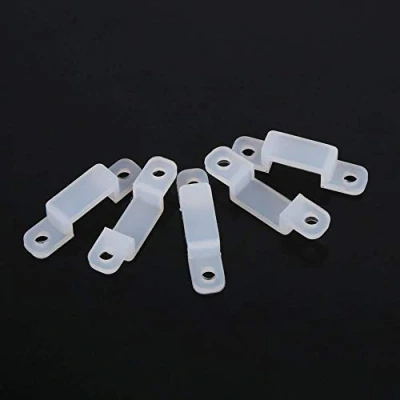 Image of Zerodis Strip Light Mounting Bracket Clip, 8/10/12mm Silicone Holder Clip for Fixing Waterproof SMD 3528 5050 1210 RGB LED 100 pcs(8mm)