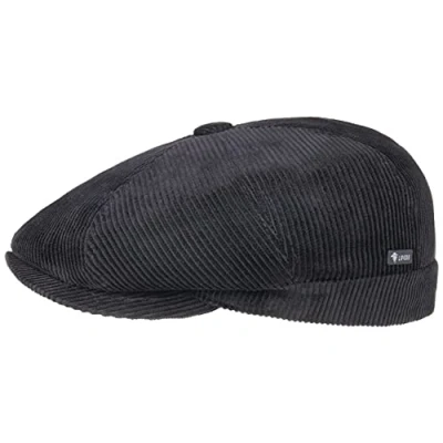 Image of Lipodo Men s 8 Panel Cord Flat Cap Cotton Italian Made Ivy Plain Color Peaked Fall/Winter Regular fit Style Lined Winter hat Blue XL (60 61 cm)
