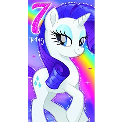 Image of My Little Pony MP036 Movie Age 7 Birthday Card Multi Colour