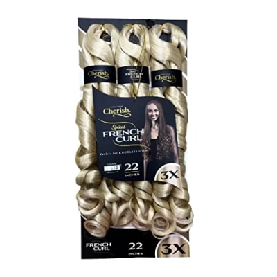 Image of Cherish/Spiral French Curl 22&#039;&#039; inch / 3X Crochet Hair Braids/Colour 613