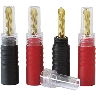 Image of Dynavox Banana hollow plug 2 x red, black, 1 4.5 cm