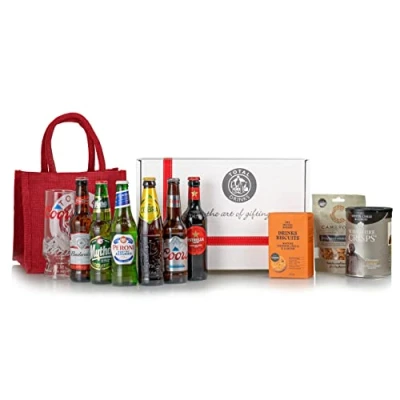 Image of World Beer Mixed Case Gift Set Coors Budweiser Mythos Peroni Estrella Cobra for Men or Women