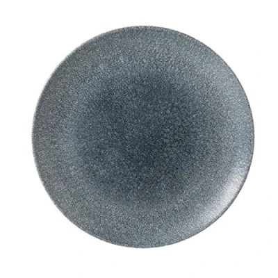 Image of Churchill Studio Prints Raku Round Coupe Plate Topaz Blue 260mm