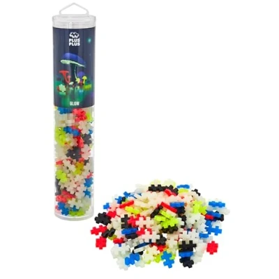 Image of Plus Building Blocks Toy 100 pc Kids Construction Toys, Creative Learning Resources and STEM Play for Home Travel Girls Boys Toys Age 5 Glow in the Dark Pieces